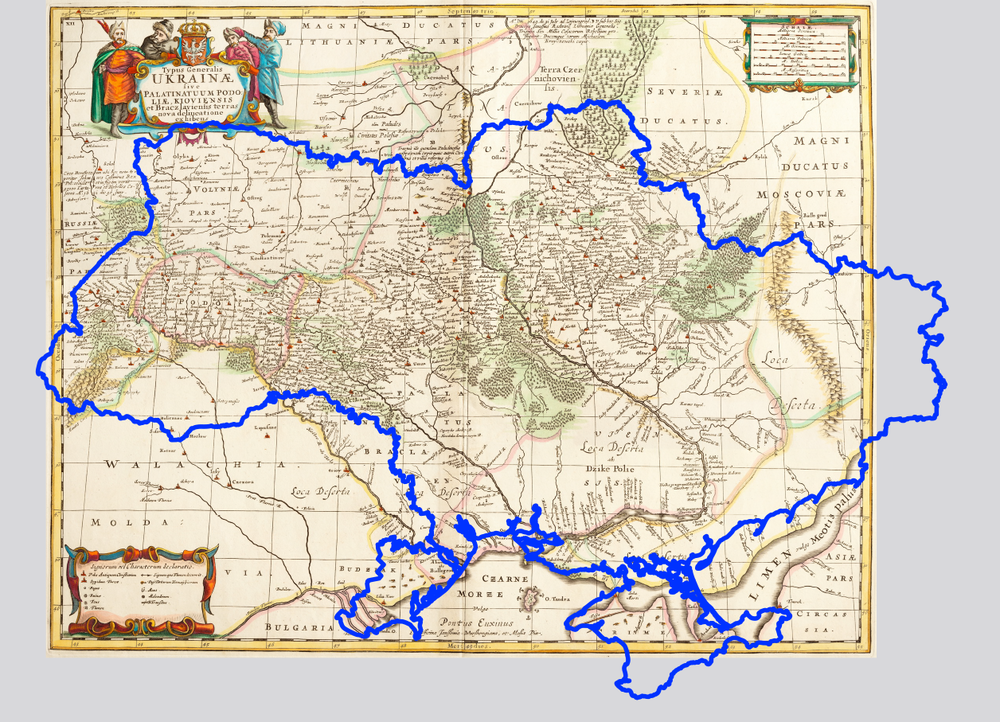 Современная Украина на древних картах
