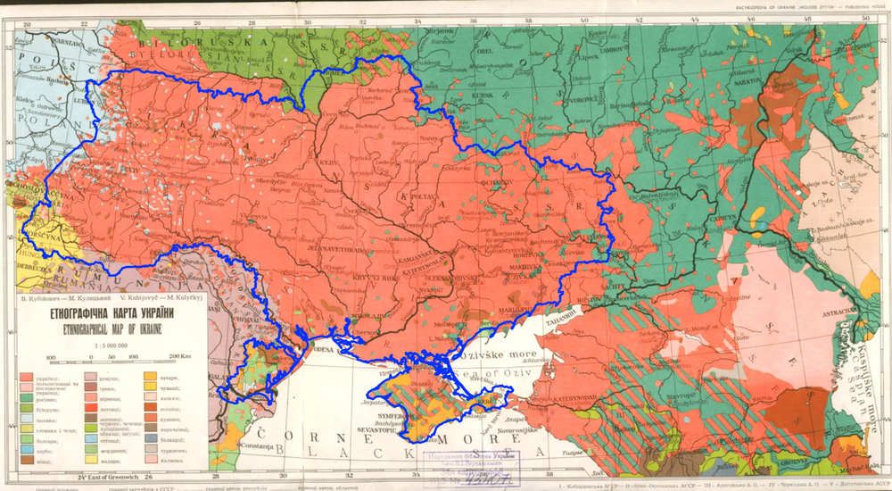 Этнографическая карта Украины 149 года