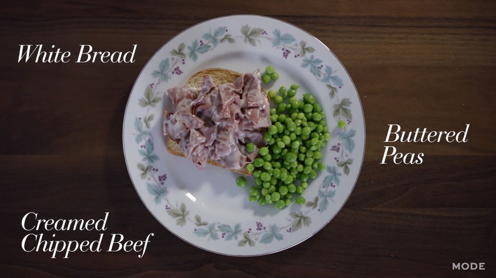 Creamed Chipped Beef & Buttered Peas