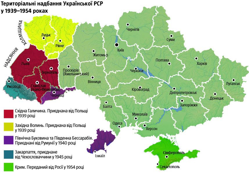 Формирование территории УССР
