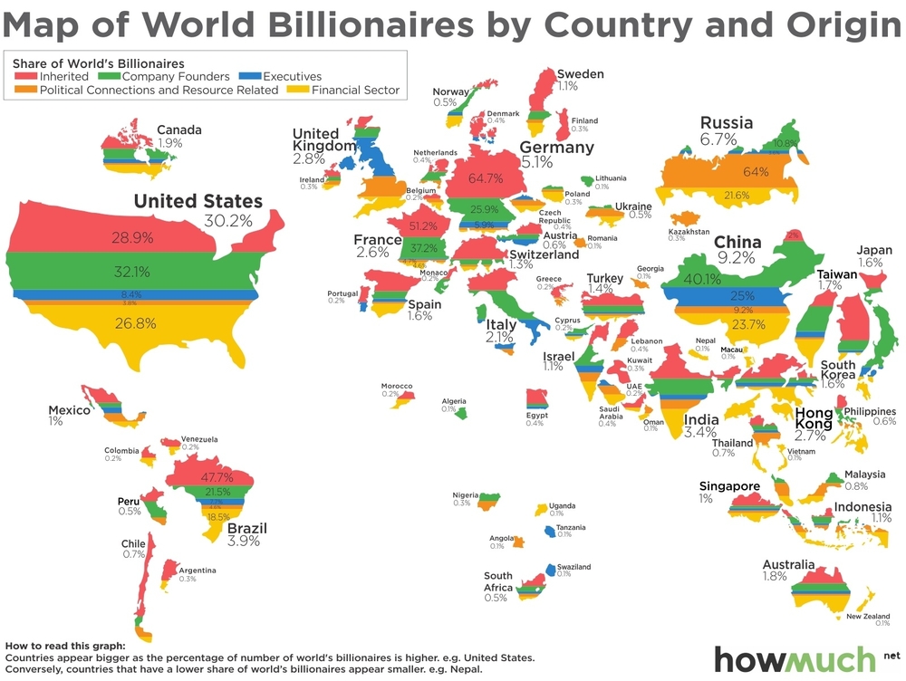 карта миллиардеров 