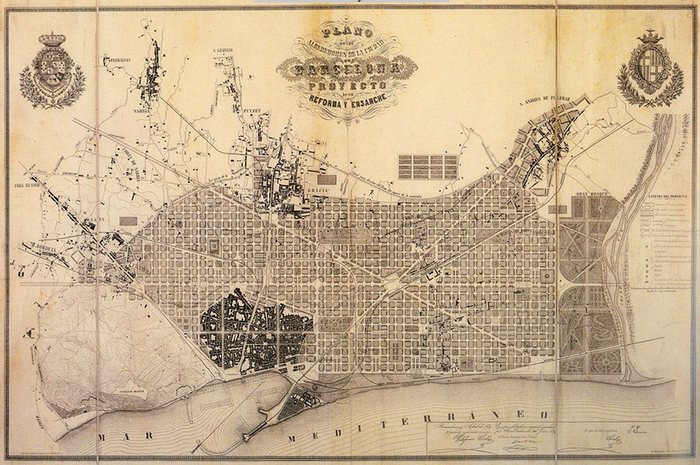 старинная карта берселона 