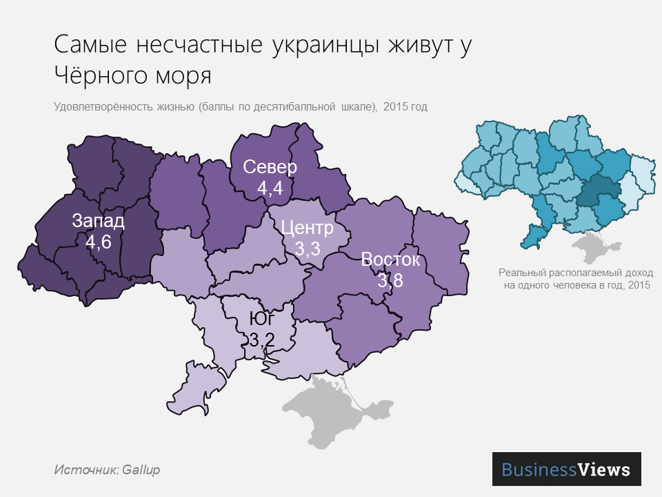 счастье украинцев по областям 