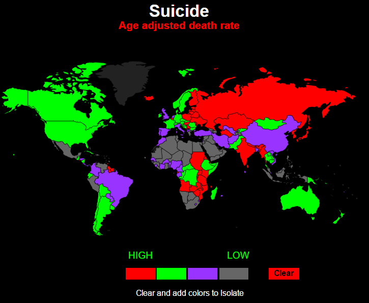 количество самоубийств 