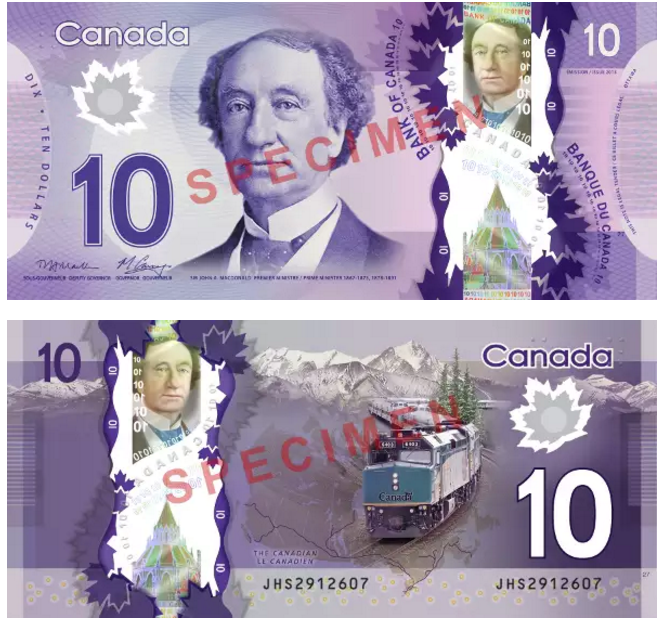 10 канадских долларов 