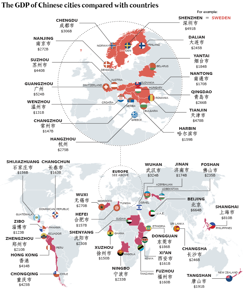 китайська економіка карта