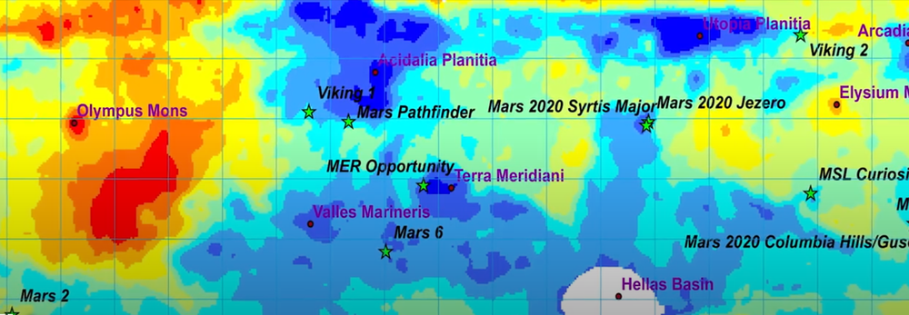 карта марсу