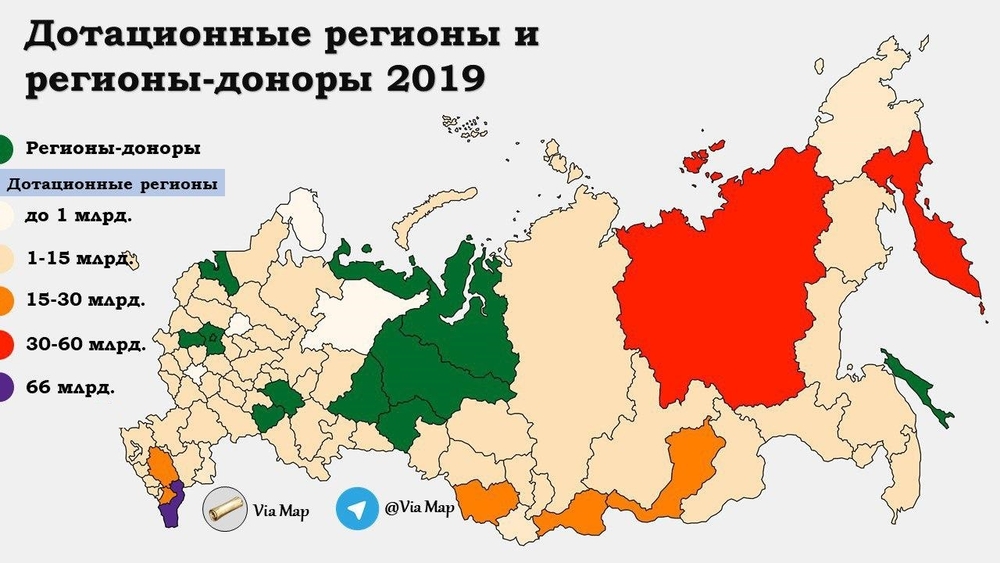 регионы, которые кормят Россиию