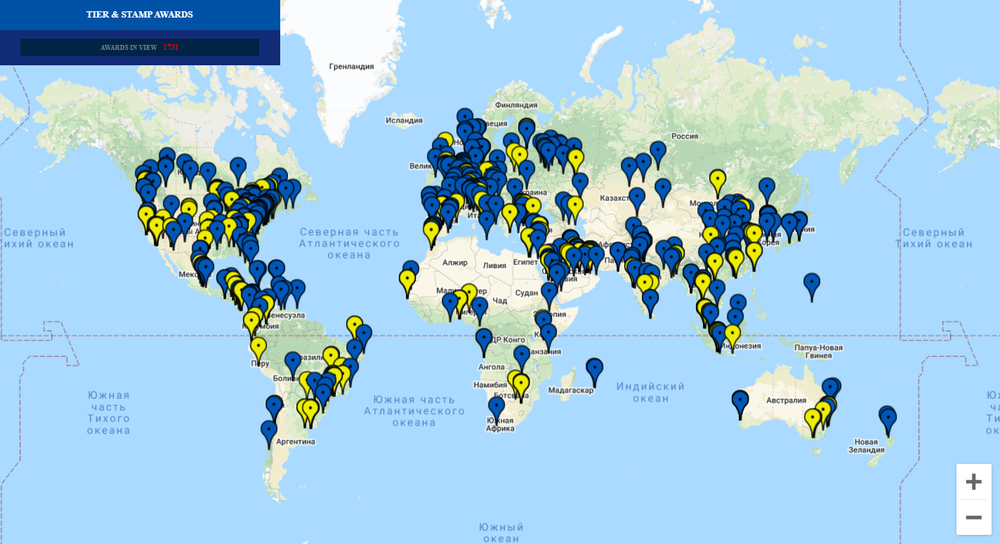 карта дата-центров в мире 