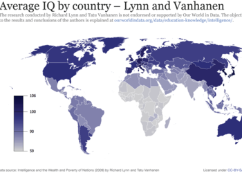 Карта дня: в яких країнах найбільший рівень IQ та від чого він залежить