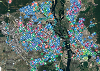 Карта: каждое бомбоубежище Киева