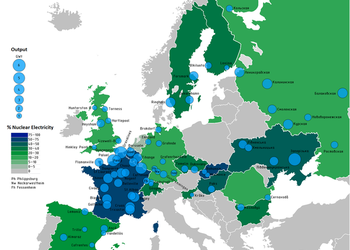 Карта: атомные электростанции в Европе