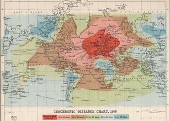 Карта, которая показывает, как долго длились путешествия 100 лет назад